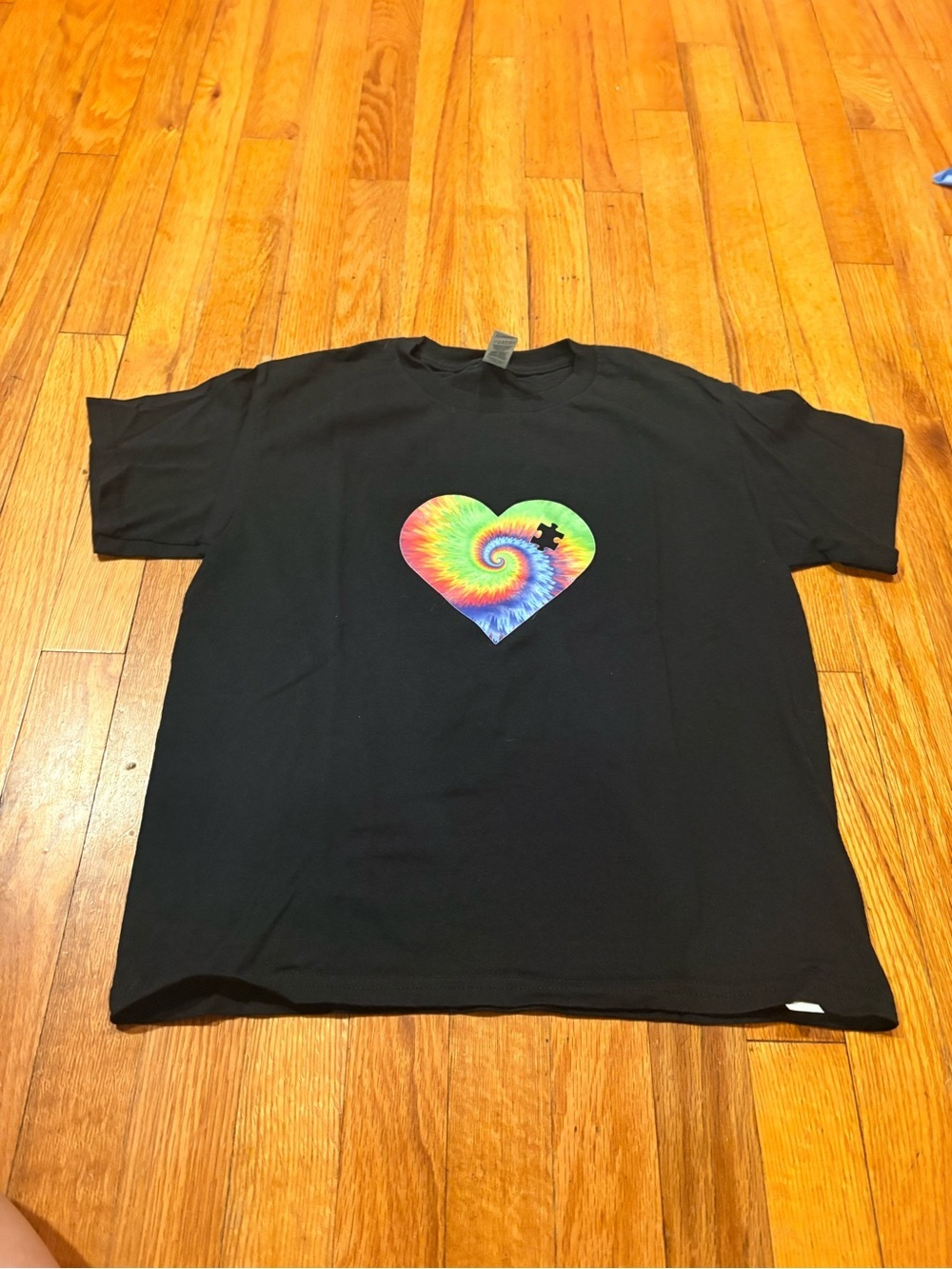 Autism Awareness Tie-Dye Heart T-Shirt – Youth Medium